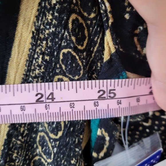 NWT Blue Tan Asymmetrical Loose The Big Shirt Carole Tomkins Santa Fe Size 2XL - Picture 6 of 11